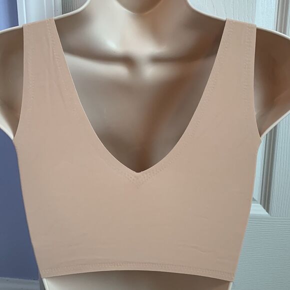 True and Co Laser Cut Flat Edge Removable Pads Seamless Bralette Bra Large - Picture 5 of 11